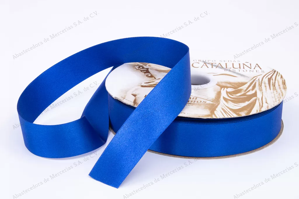 [788922004565] Listón satinado Cataluña 151/5 rollo 50 m (Azul Rey)