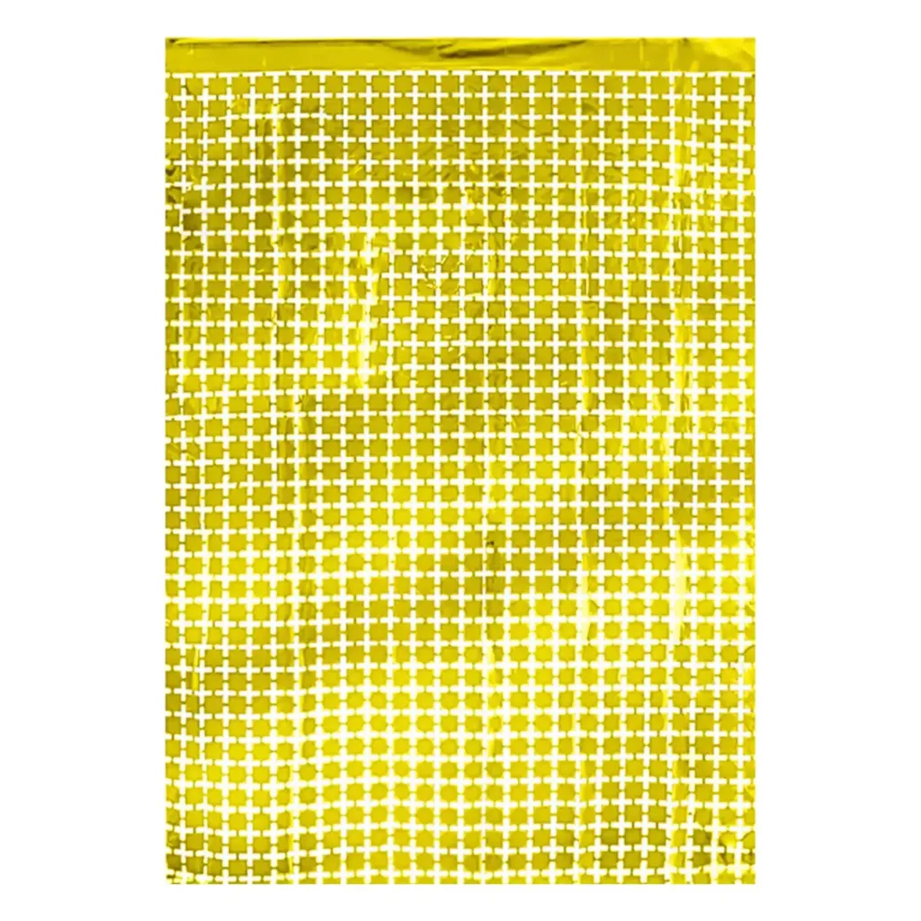 [155074] Cortina shimmer cuadro chico (Amarillo)
